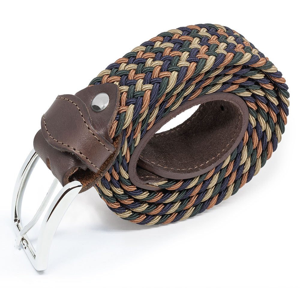 Italian 4 Tones Elastic Braided Belt