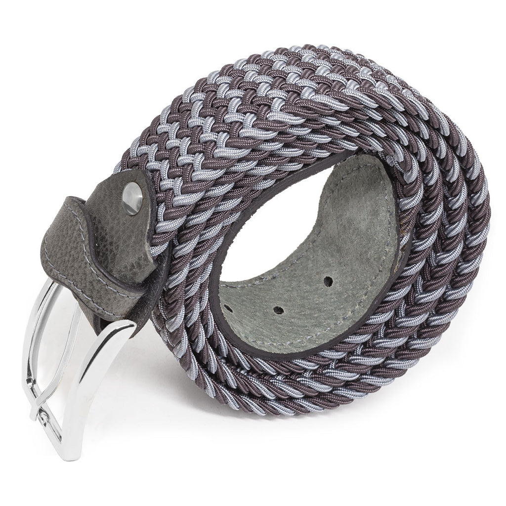 Italian 2 Tones Elastic Braided Belt