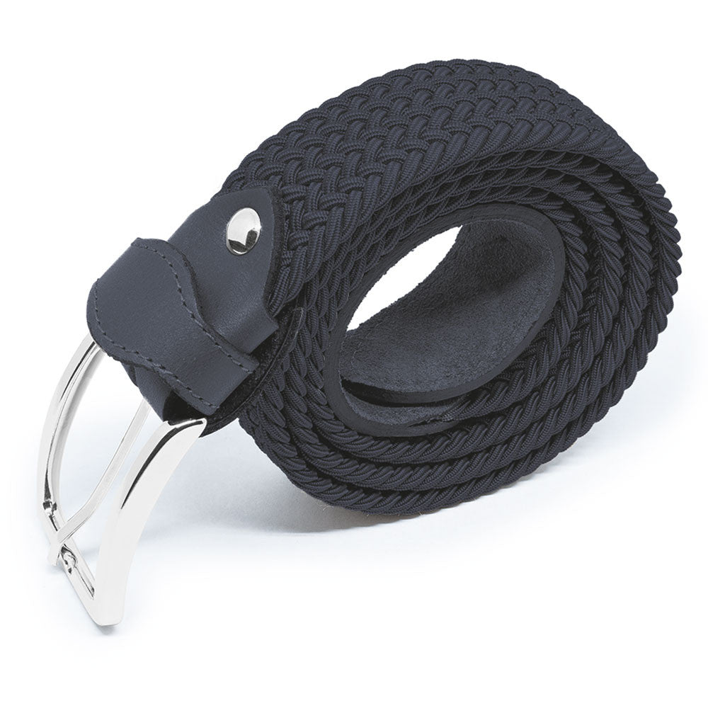 Italian Marine Blue Elastic Braided Belt