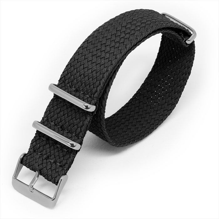 Black Braided Perlon NATO