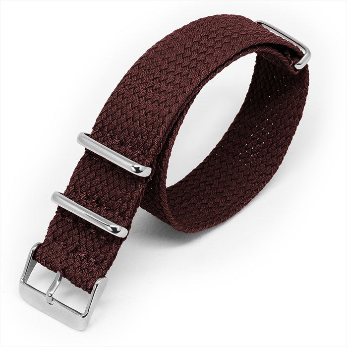 Burgundy Braided Perlon NATO
