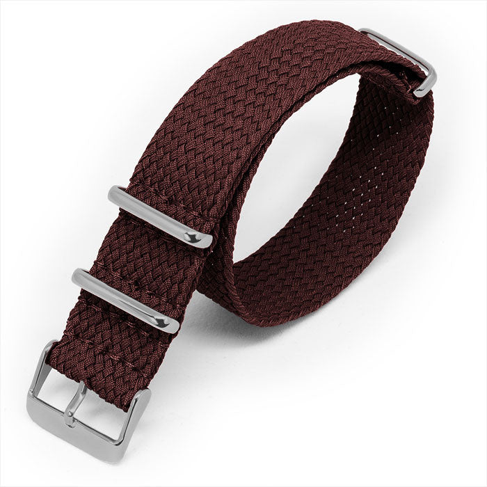 Burgundy Braided Perlon NATO - Micla