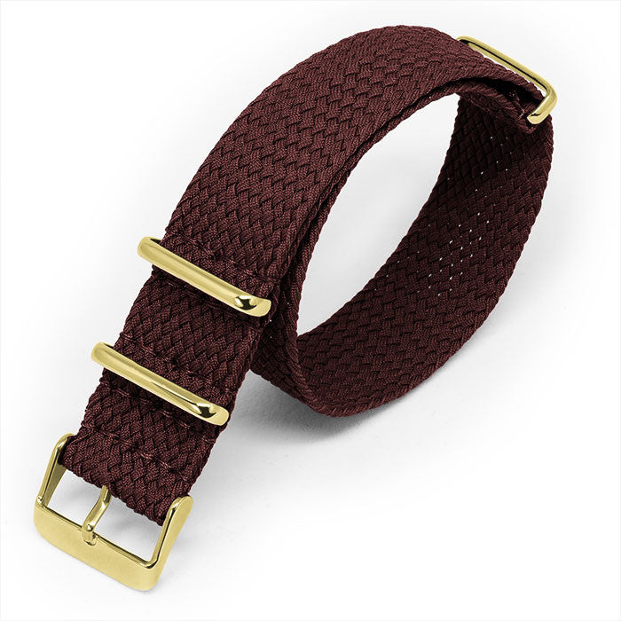 Burgundy Braided Perlon NATO - Micla