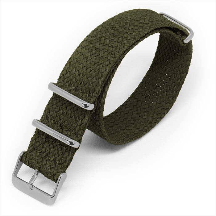 Dark Olive Braided Perlon NATO - Micla