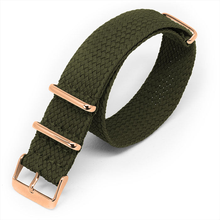 Dark Olive Braided Perlon NATO - Micla