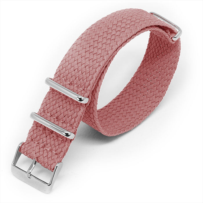 Coral Pink Braided Perlon NATO
