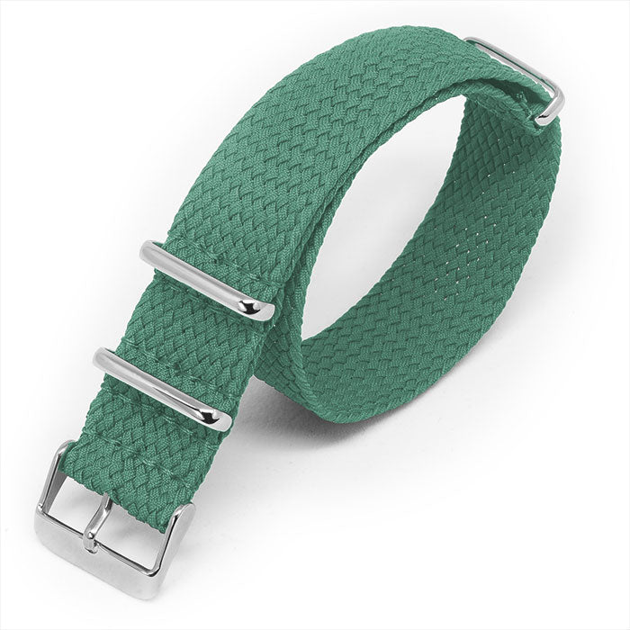 Emerald Green Braided Perlon NATO