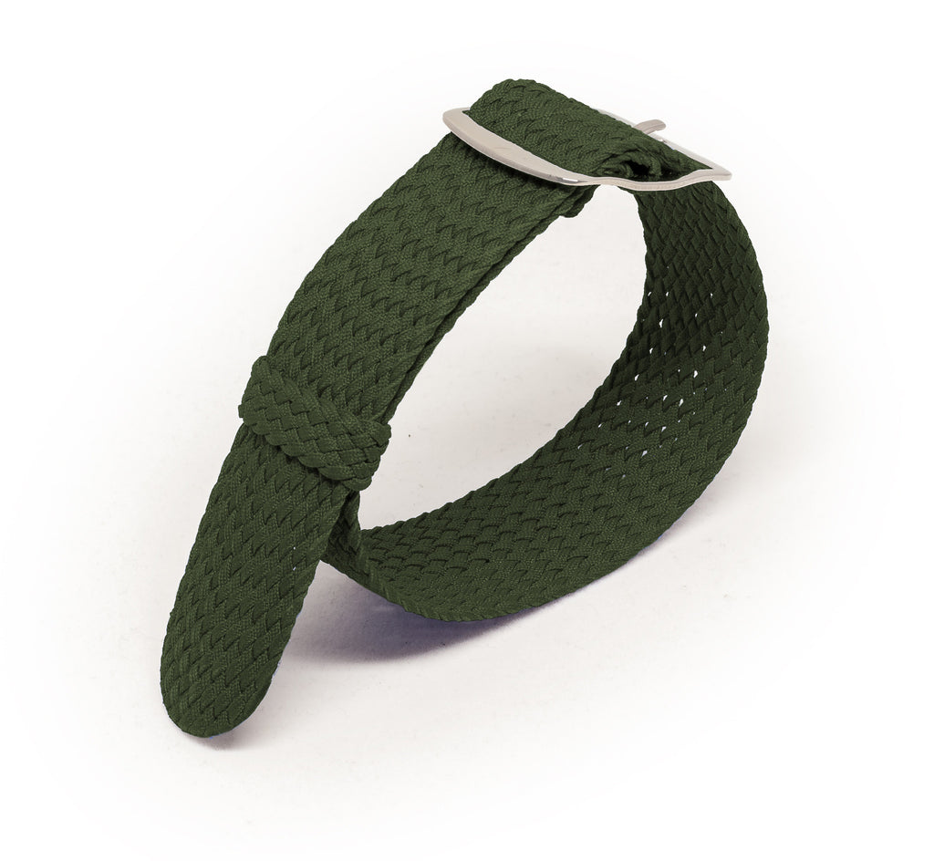 Olive Braided Perlon STRAP - Micla