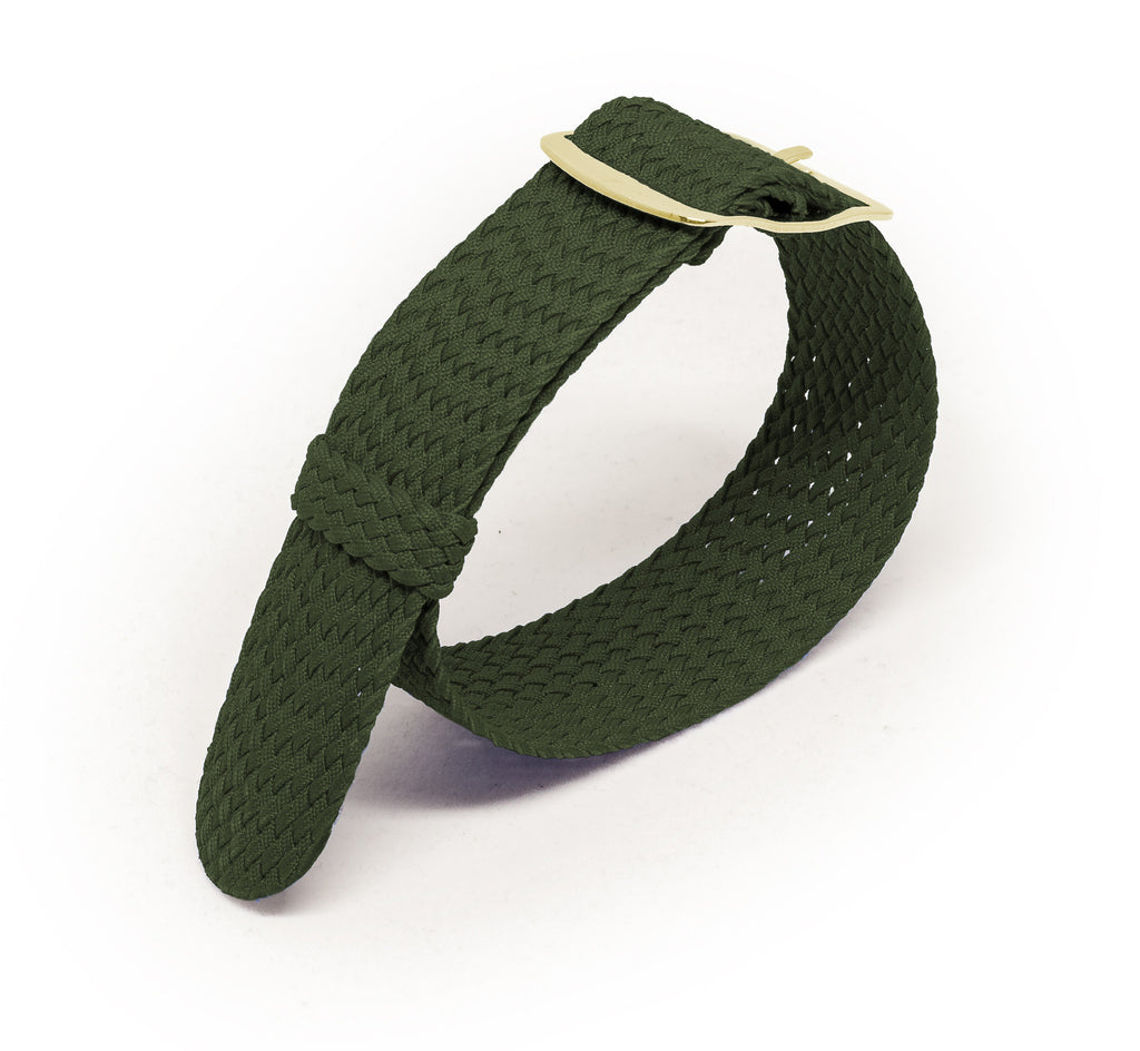 Olive Braided Perlon STRAP - Micla
