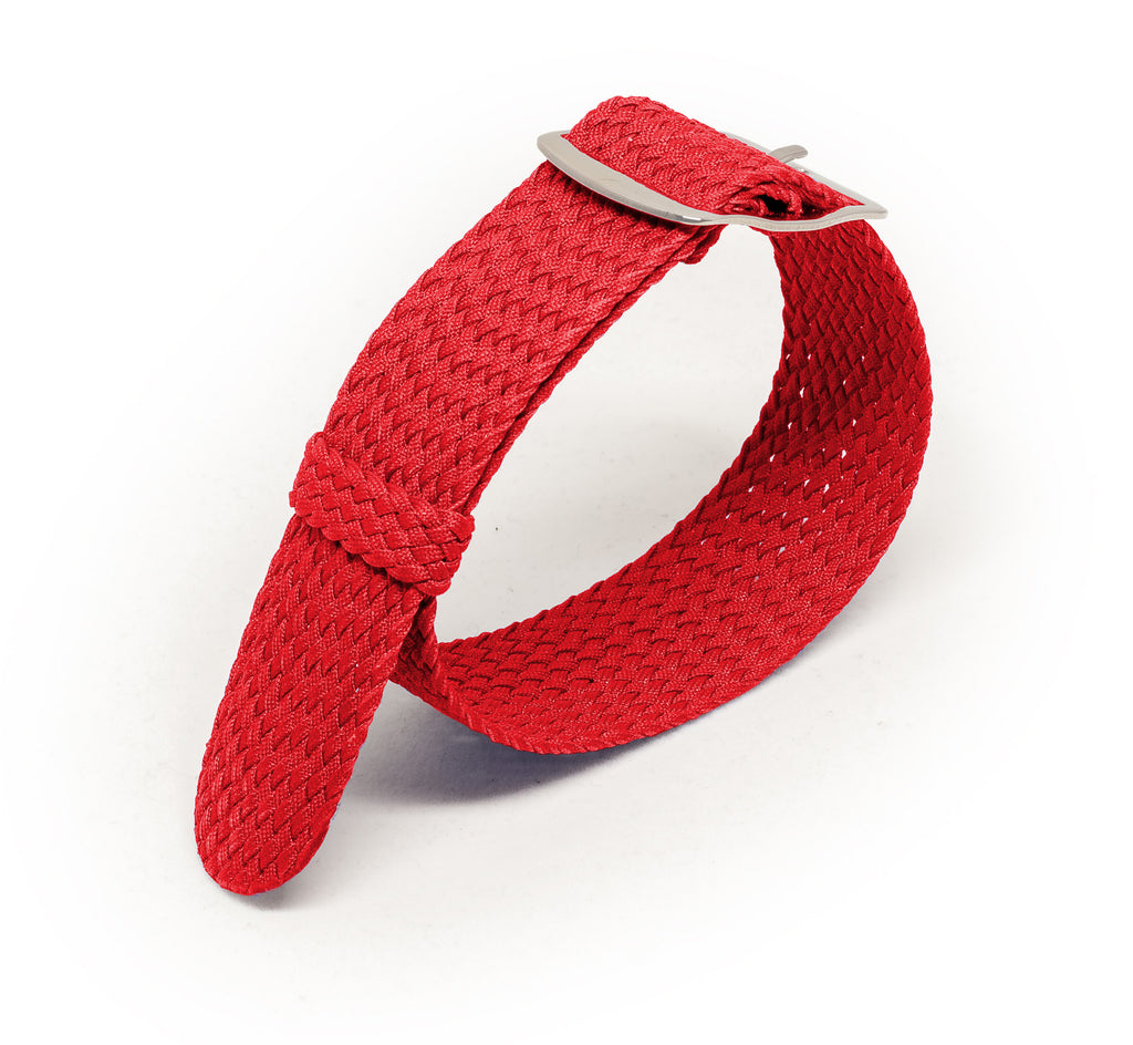 Carmin Red Braided Perlon STRAP - Micla