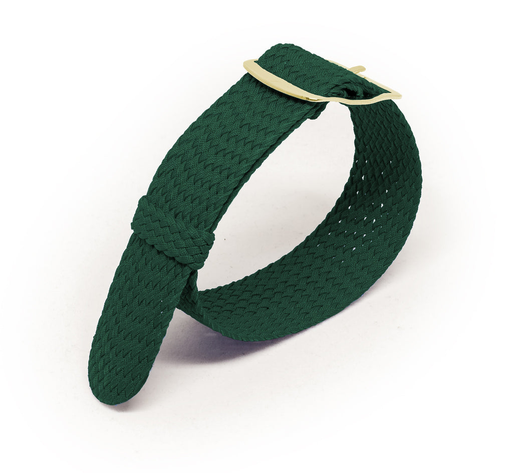 Dark Green Braided Perlon STRAP - Micla